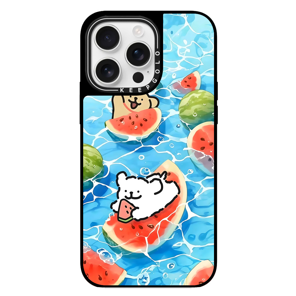 定制款线条小狗镜面手机壳适用iPhone17promax/17Pro防摔16ProMax/16Pro保护套15ProMax/15Pro全包14Plus卡通