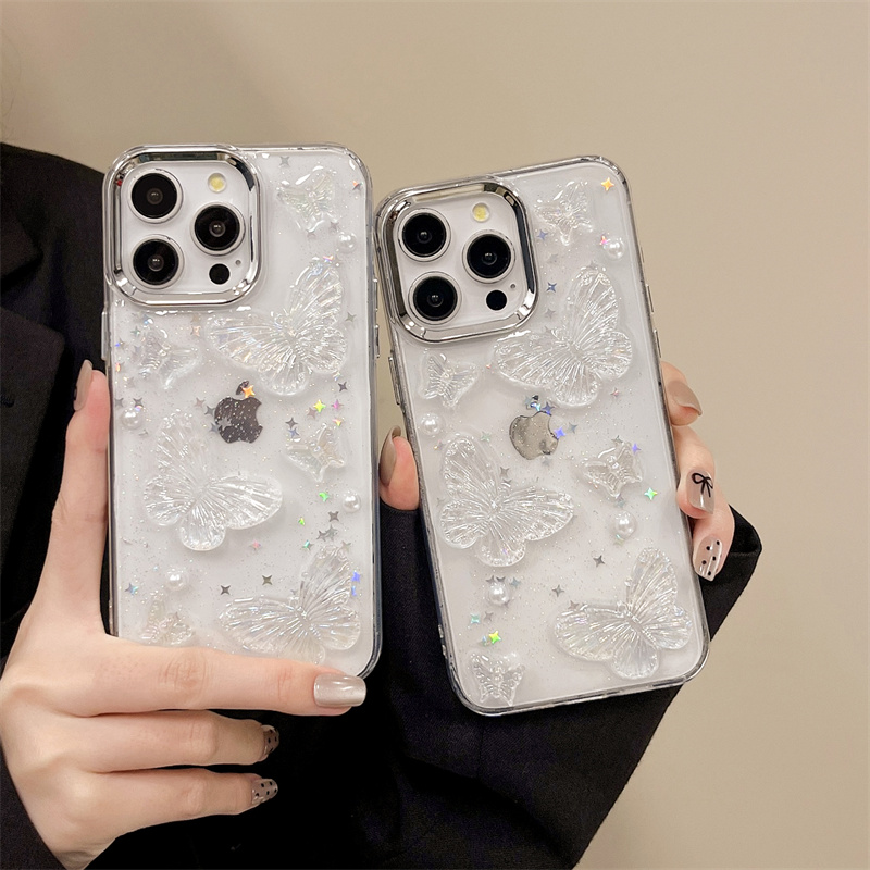 复古风立体透明蝴蝶适用于华为Pura70手机壳mate60pro滴胶闪粉P60电镀镜头圈mate70pro珍珠亮片可爱保护套女,3C数码配件,手机保护套/壳,淘宝优惠券,粉丝福利购,淘宝优惠卷