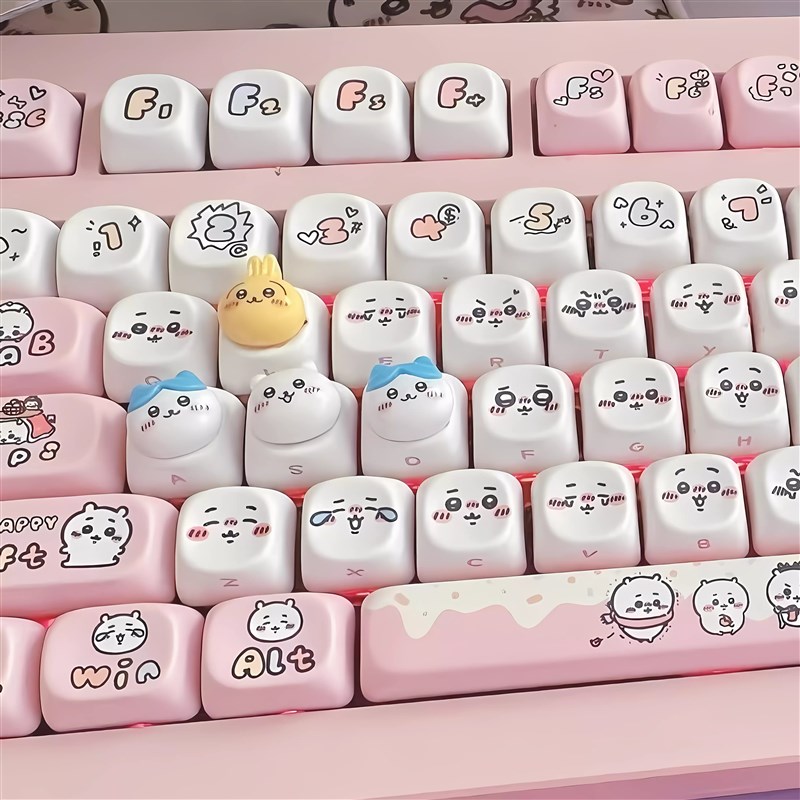 高颜值按键立体键盘贴长指甲打字打游戏神器无痕贴车乌萨奇diy贴