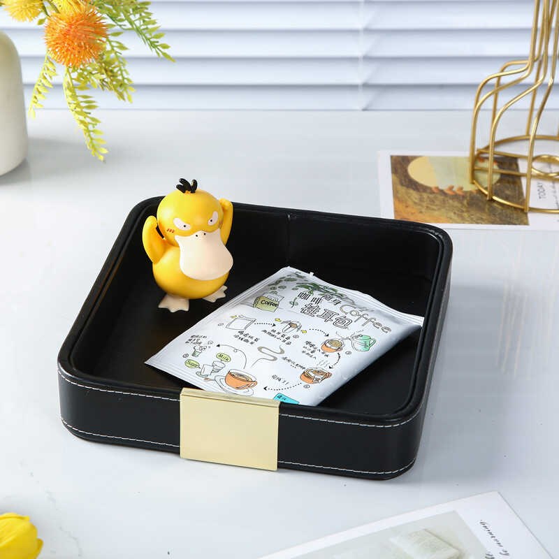 欧式客厅茶几托盘钥匙收纳盒门口玄关放杂物收纳盘桌面摆件置物架