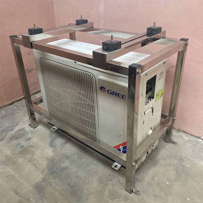 不锈钢空调外机叠放架小空间阳台机位空调落地架外机加高增高底座