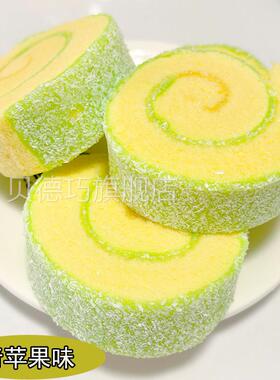 休纯手工果水味夹心红蛋糕卷闲网零食YEV早餐速食品整箱学生代餐