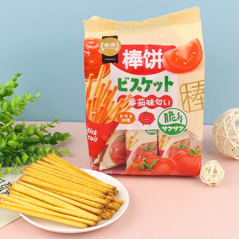 金语192g棒饼番茄长条棒棒饼干零食小吃独立包装酥脆手指饼干儿童