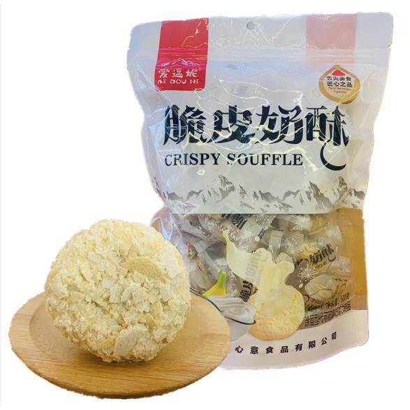 新疆爱逗妮散装脆皮奶酥酸奶味 香蕉味500g/袋 夹心燕麦泡芙包邮