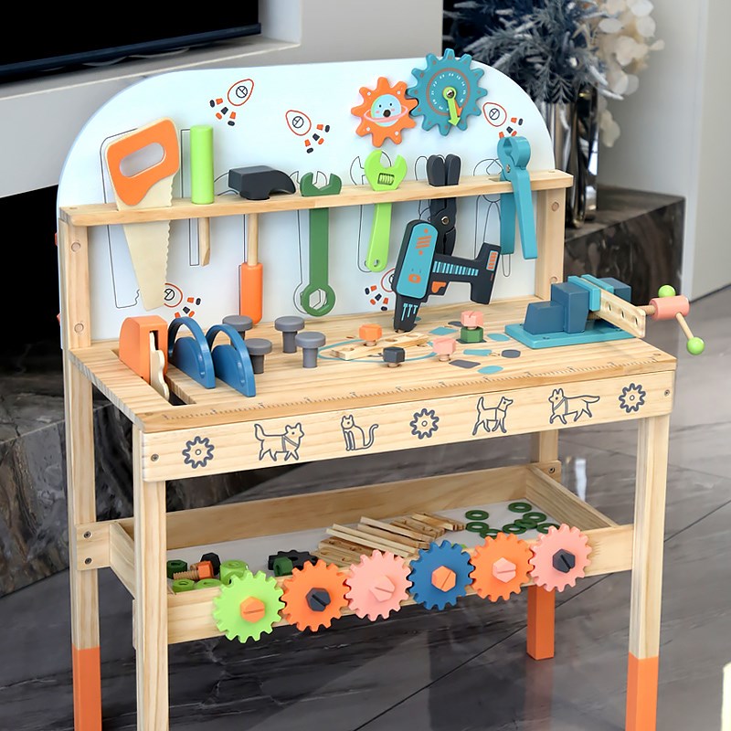 儿童拧螺丝游戏仿真维修工具宝宝动手拆装螺母拆卸桌益智木质玩具