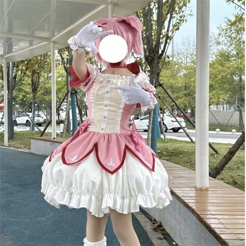 魔法少女小圆cos服可爱萝莉鹿目圆战斗服晓美焰cosplay二次元粉色