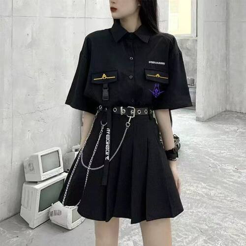 动漫周边赛诺jk制服套装男女学生衬衫二次元痞帅工装衬衣服暗黑风