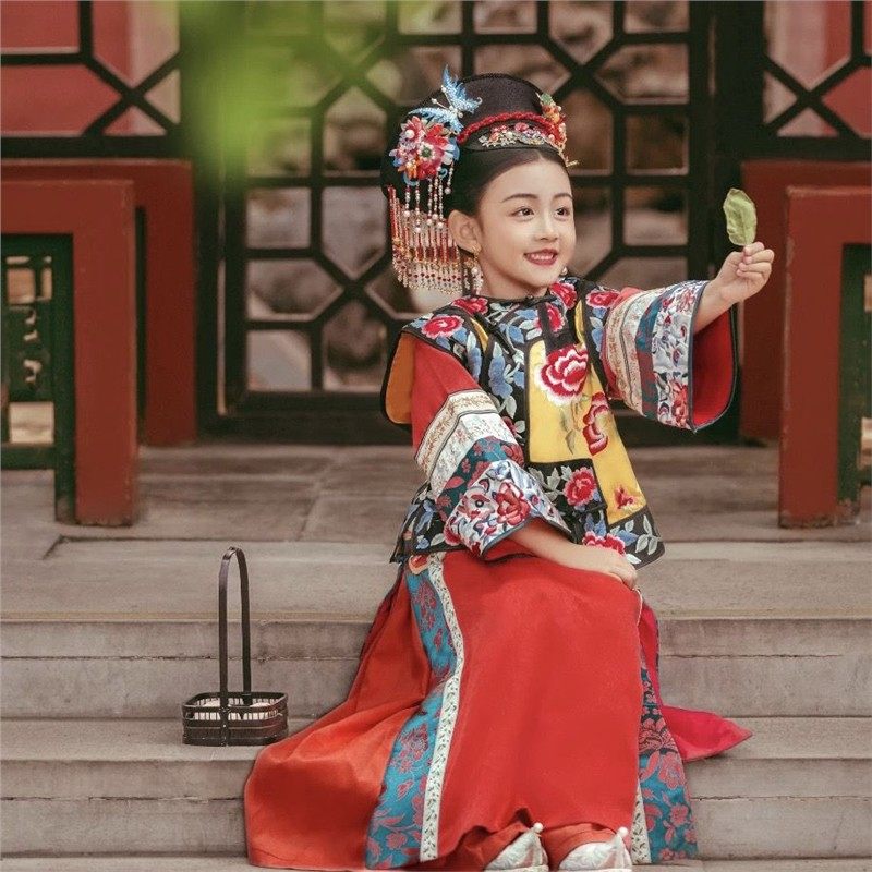 网红同款清汉服格格装清朝旗服