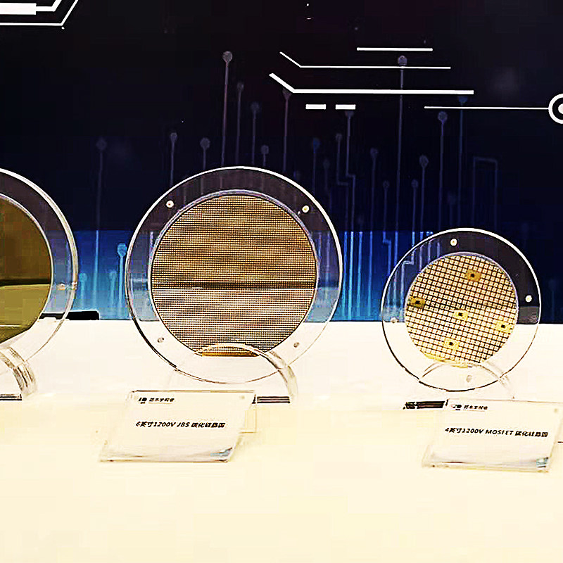 定制晶元展示架芯片展板科技公司模块黑色底座水晶制品