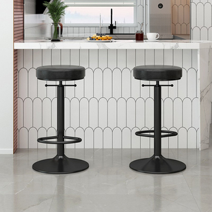 调节旋转升降吧台椅现代高脚吧凳酒吧前台高脚椅家用圆吧凳