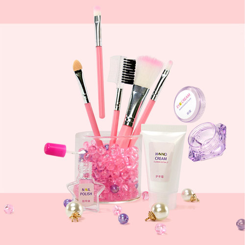 儿童幼儿园美容美发吹风机理髲店玩具套组小女孩化妆梳妆盒品公主