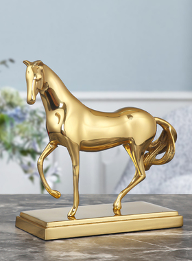 纯铜马摆件马到成功招财装饰品家居客厅玄关电视柜酒柜办公室礼品