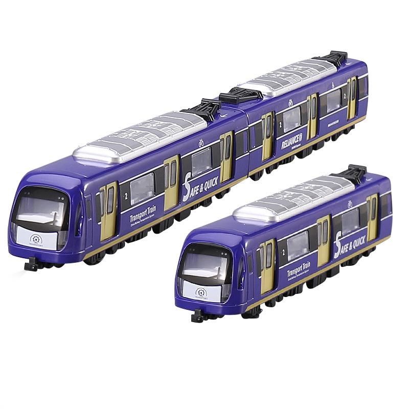 金属仿真磁性地铁列车轨道火车合金车模仿真真人语音动车组玩具车