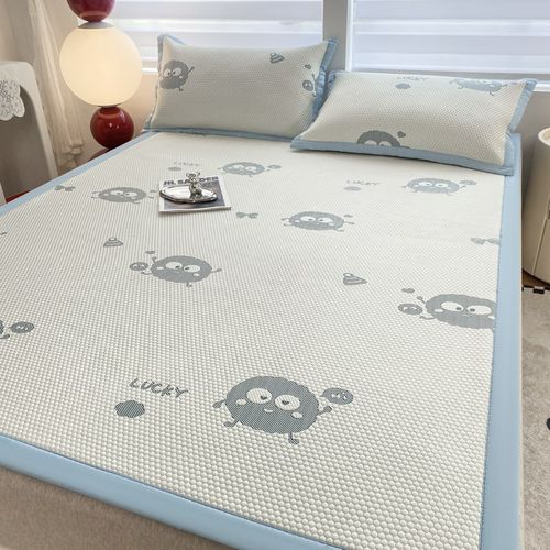 凉感海洋丝冰丝席三件套可折叠裸睡空调软席单双人宿舍家用夏凉席