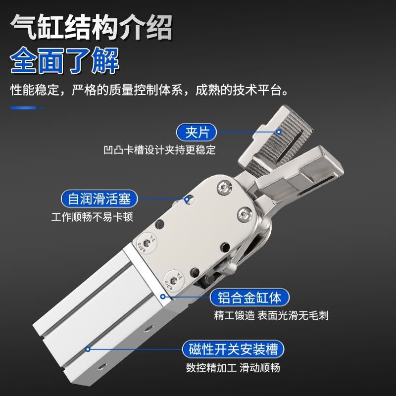 机械手夹具配件大全夹子气动水口夹夹爪2015d/S注塑机1615d斜臂抓