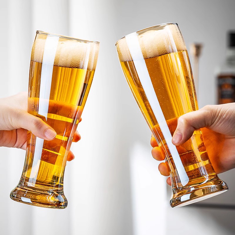 大容量玻璃啤酒i杯套装创意家用精酿啤酒杯网红轻奢扎啤杯子