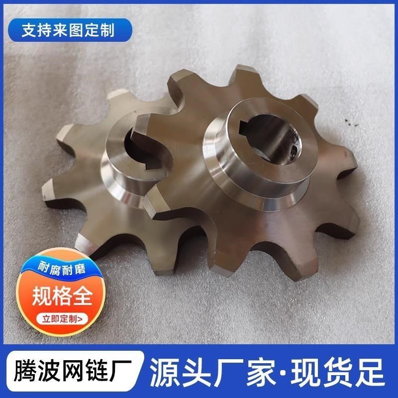 304不锈钢炼轮3分4分5分6分输送机配件单双排双节距工业传动齿轮