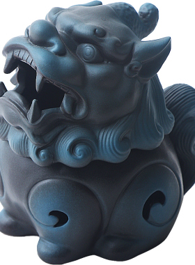 陶瓷神兽麒麟香薰炉桌面中式茶宠装饰摆件家用室内檀香沉香香熏炉