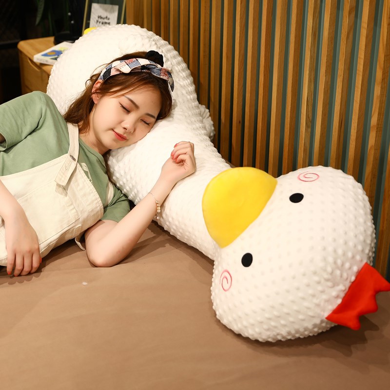 长条抱枕大白鹅女生睡觉夹腿床头靠垫侧睡卧室床上靠枕靠背男生款