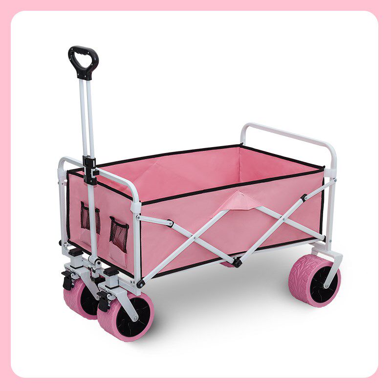 摆摊小推车露营车购物车夜市地摊专用折叠桌烤肠小吃车摊位展示架