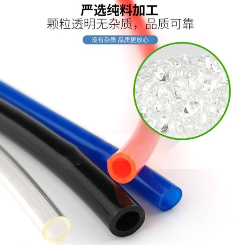 中部工品气动PU高压气管风管空压机气泵软管透明8*5/80米