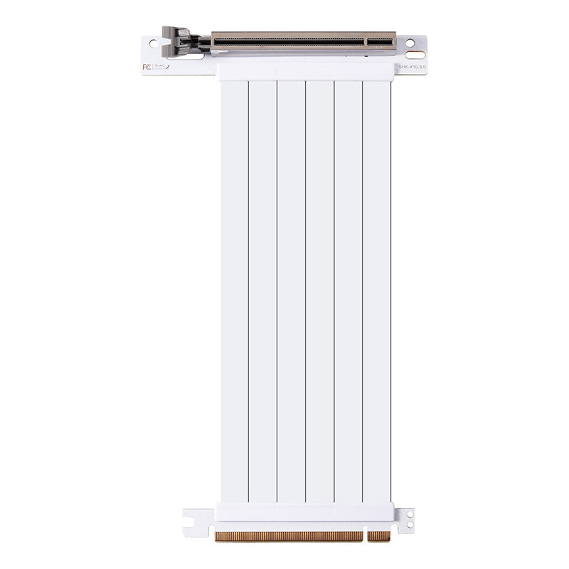 PCIE 4.0显卡延长线PCIE3.0台式机90度竖装黑白色16X转接线