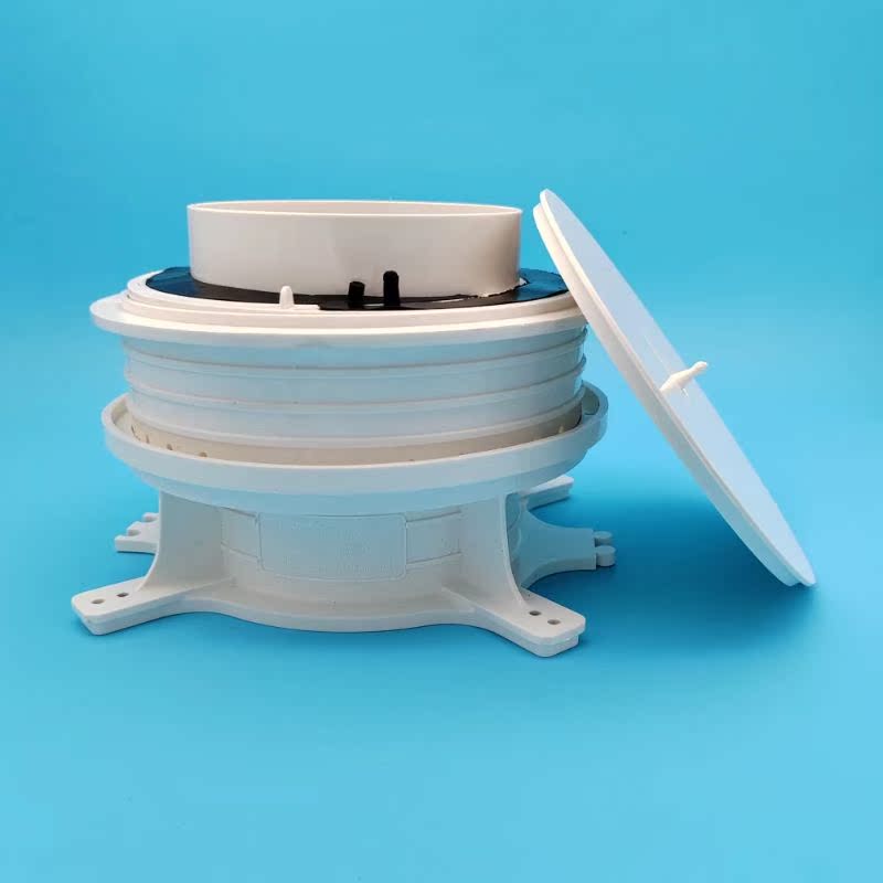 中财排水管配件PVC新型预埋防漏接头Ⅱ(有孔)塑料防漏宝110积水器