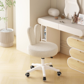 化妆椅旋转小户型梳妆台前 小凳子奶油风梳妆凳子公主靠背可升降