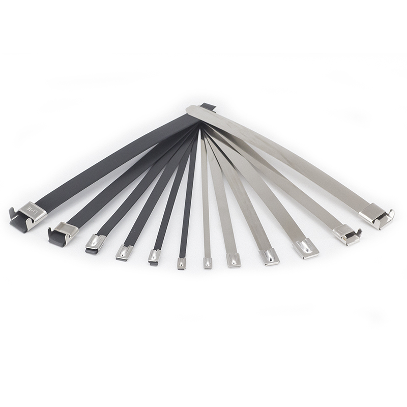 304不锈钢扎带10卡扣滚珠自锁式扎带束线耐高温防腐蚀室外绑带