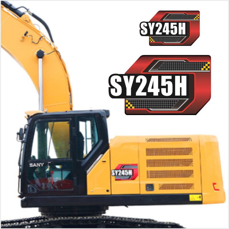 新款挖机三一国四贴纸155 235 245 305 385 485边门车标
