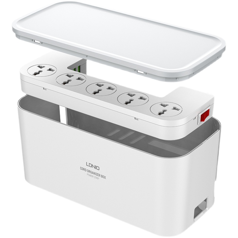 LDIO香港版英规插排插座S接线板拖线板带线家用多功能带收纳盒
