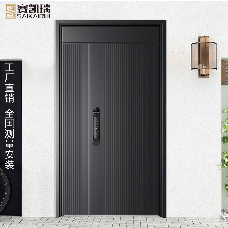 现货铸铝门入户门子母门别墅大门双开门农村自建房大门家用防盗门