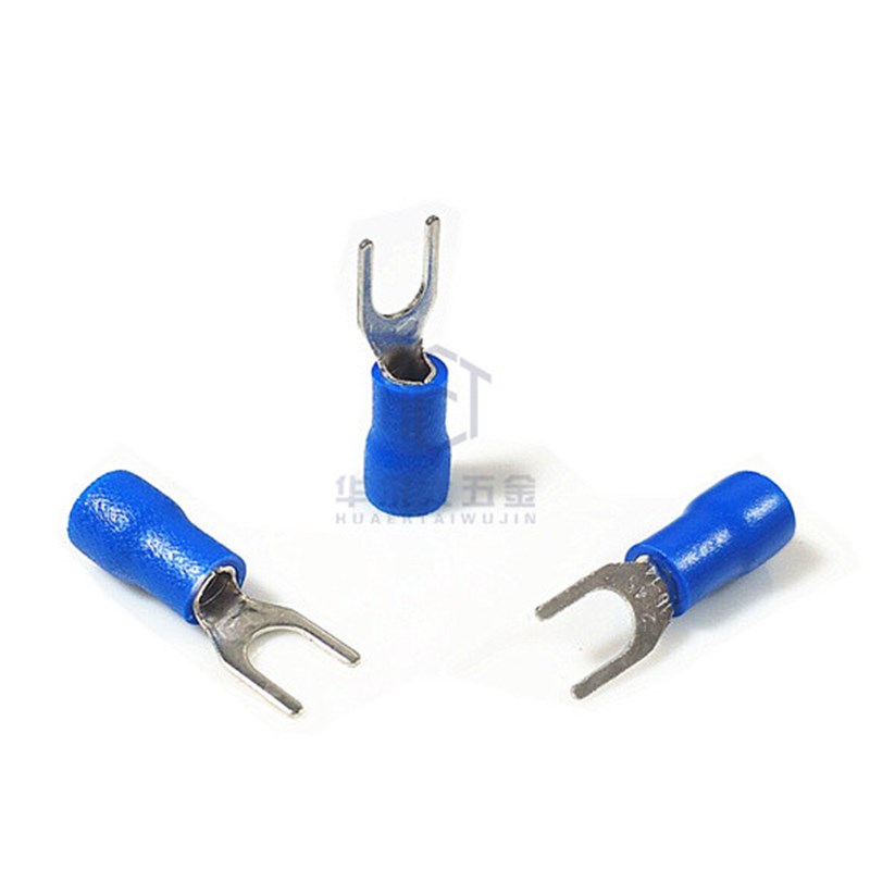SV2-4叉型U形U型冷压电线快速绝I缘铜接线端子压接线耳家用