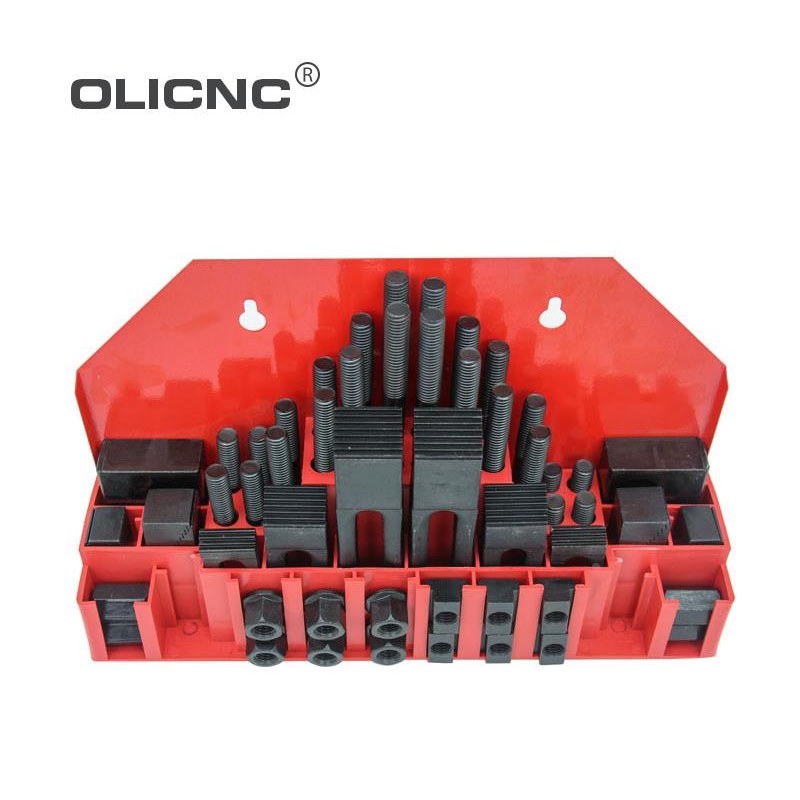 加硬组合压板58件套装 CNC加工中心铣床配件组合夹具 M10 M12 M16
