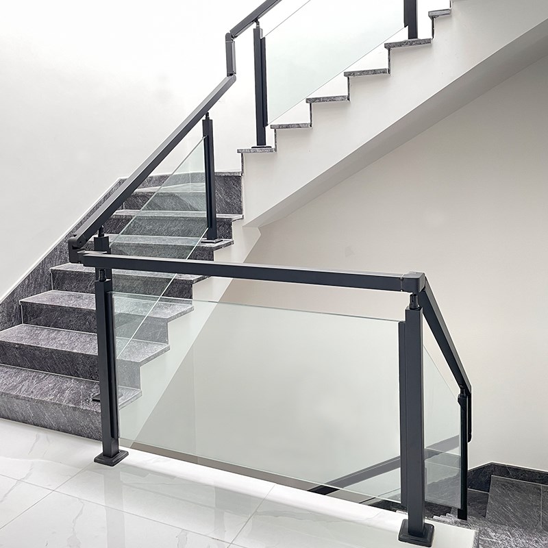 钢化玻璃楼梯扶手不锈钢阳台护栏室内家用农村自建房室外平台栏杆