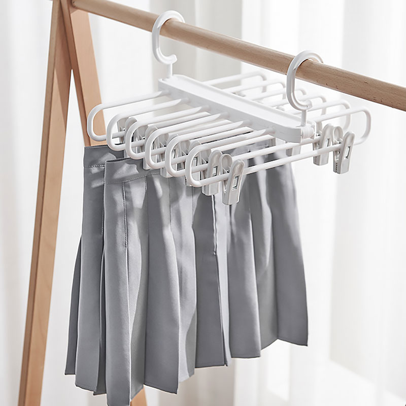 多功能裤架挂裤子衣架多层裤夹魔术折叠伸缩裙夹收纳神器家用衣柜
