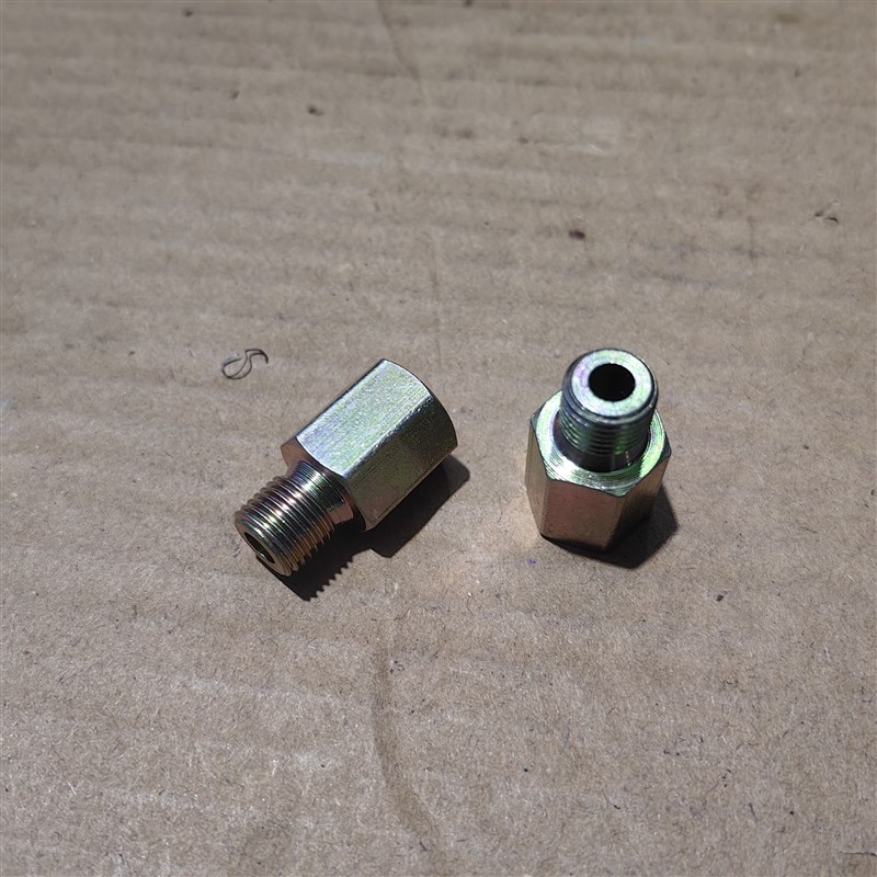 外丝M10*1细牙-转内丝M10*1.5粗牙铁材料接头外表镀锌1010