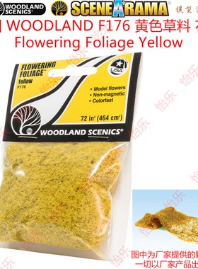 美国WOODLAND花丛黄色Flowering Foliage模型场景 F176草料