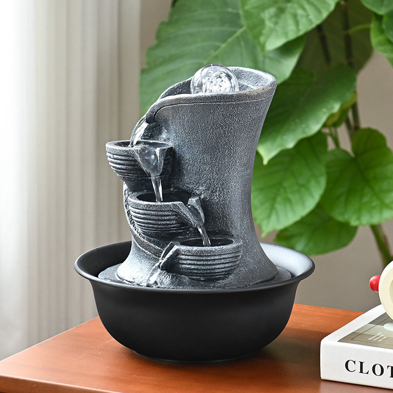 简约客厅招财流水摆件循环景观喷泉生财小型风水球桌面办公开业礼,清洗/食品/商业设备,洗车机,淘宝优惠券,粉丝福利购,淘宝优惠卷