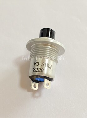 P3-31112美国OTTO按钮开关黑色SPST-NO常开10A115VAC28VDC焊片