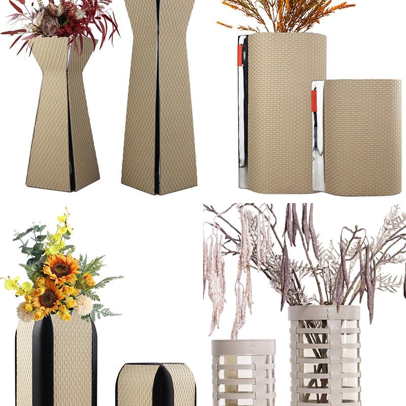 轻奢现代皮革金属玻璃花瓶干花插花器摆件高档客厅样板间桌面装饰,清洗/食品/商业设备,洗车机,淘宝优惠券,粉丝福利购,淘宝优惠卷