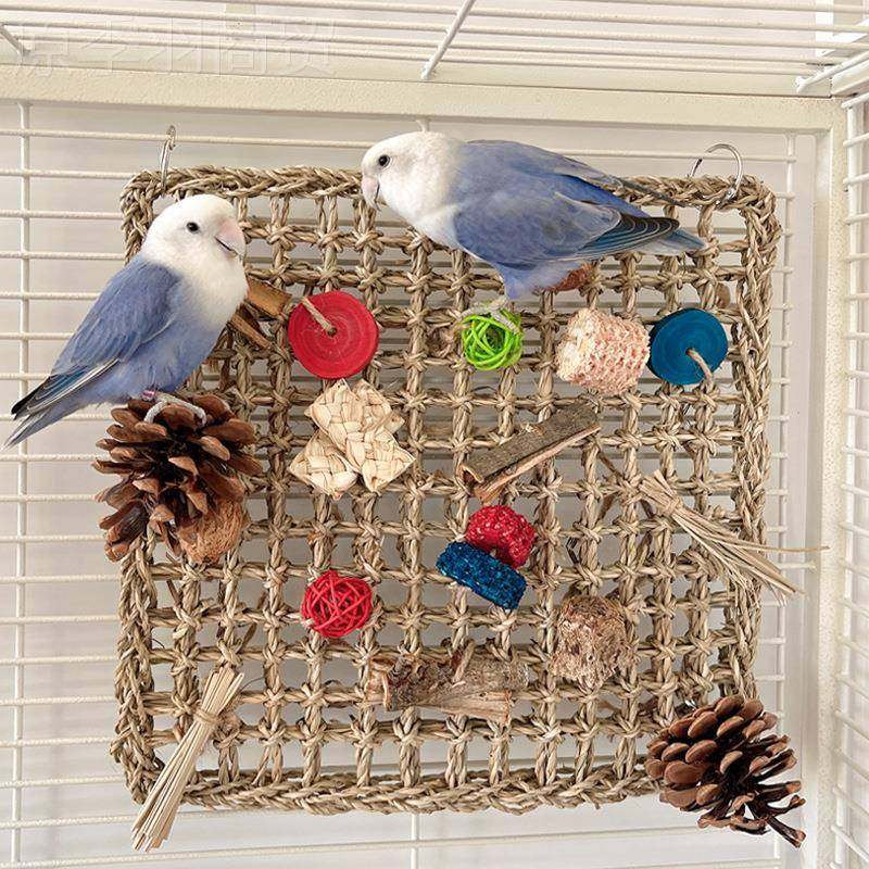 鹦QHX鹉啃工草垫编攀爬网手垫玄凤牡丹玩鸟天然材质咬耍解压玩具,3C数码配件,USB多功能数码宝,淘宝优惠券,粉丝福利购,淘宝优惠卷