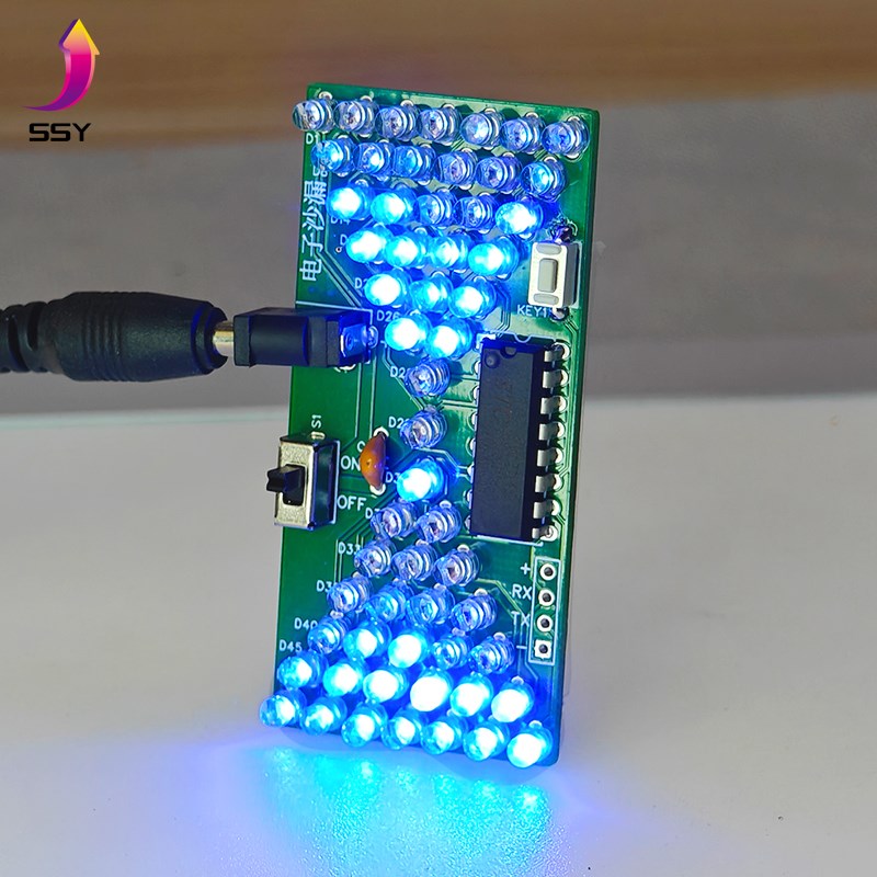 电子沙漏套件 趣味电子制作 电子diy套件 单片机LED灯DIY焊接散件