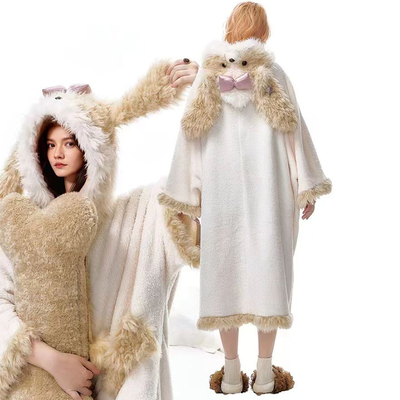 品册睡袍女珊瑚绒加绒加厚