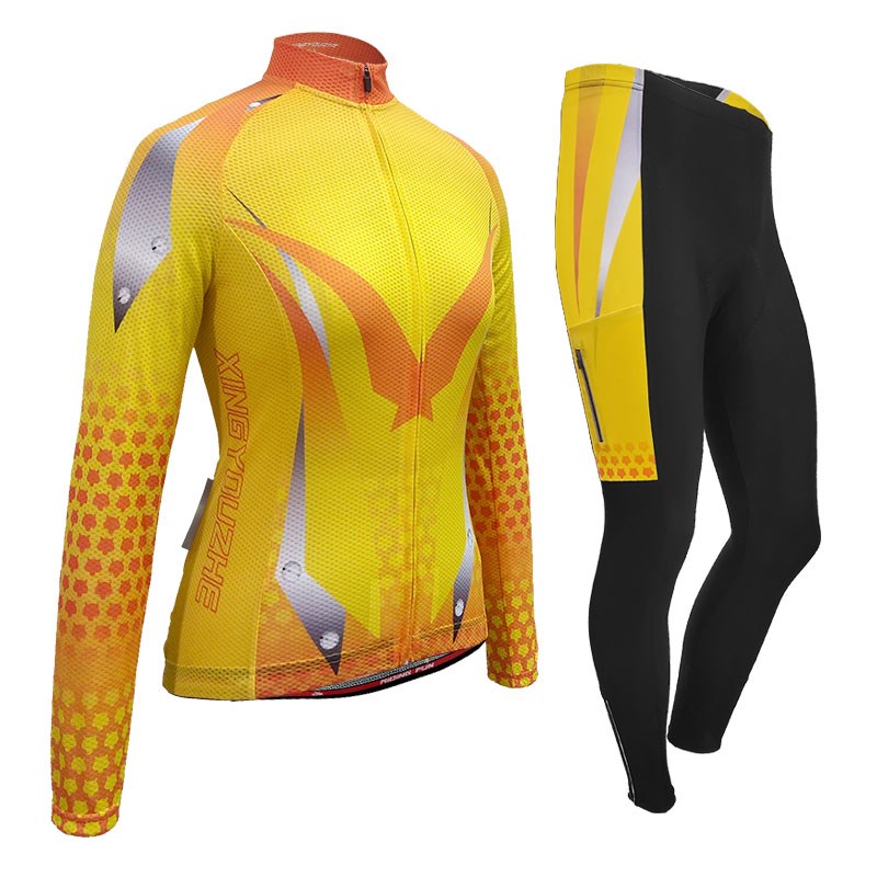 夏季长袖骑行服公路车裤子山地自行车服骑行服上衣速干透气男女款