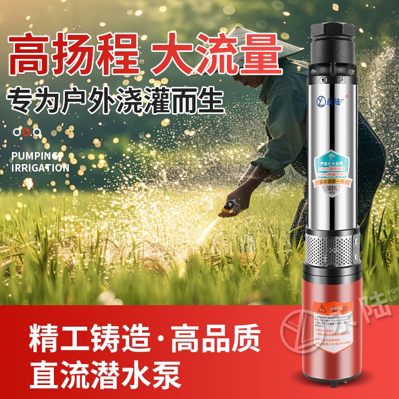 直流深井泵12v高扬程24V48V60V72伏电瓶电动车不锈钢抽水机潜水泵