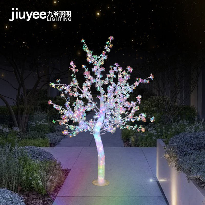 景观灯LED户外灯防雨水节日亮化工程庭院装饰灯1.8m水晶发光树灯