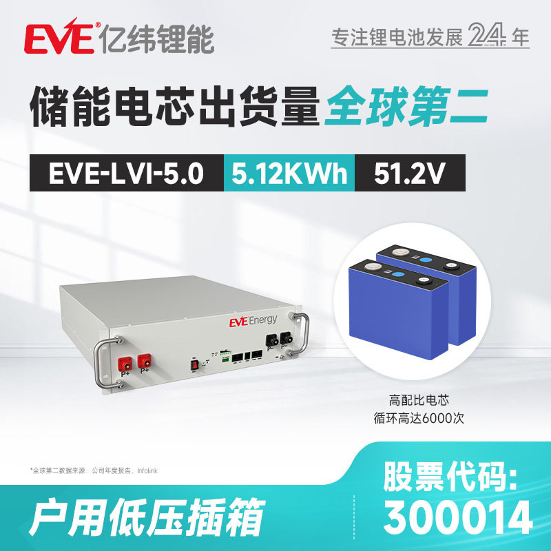 定制EVE亿纬锂能家用储能51.2V 5.12KWh储能电源户储系统低压,五金/工具,锂原电池/锂离子蓄电池,淘宝优惠券,粉丝福利购,淘宝优惠卷