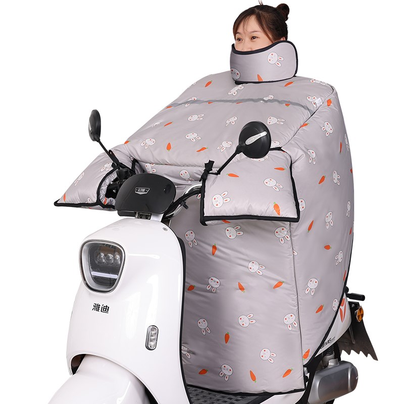 电动车挡风被挡风罩冬季加绒加厚加大防水防雨摩托挡风被防寒保暖