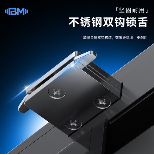 玻璃门指纹锁免开孔无框办公室电子智能锁单双有框门禁商铺密码锁